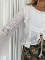 Ruffle Long Sleeve Shirt