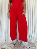 Mineral Washed Wide Leg Pants