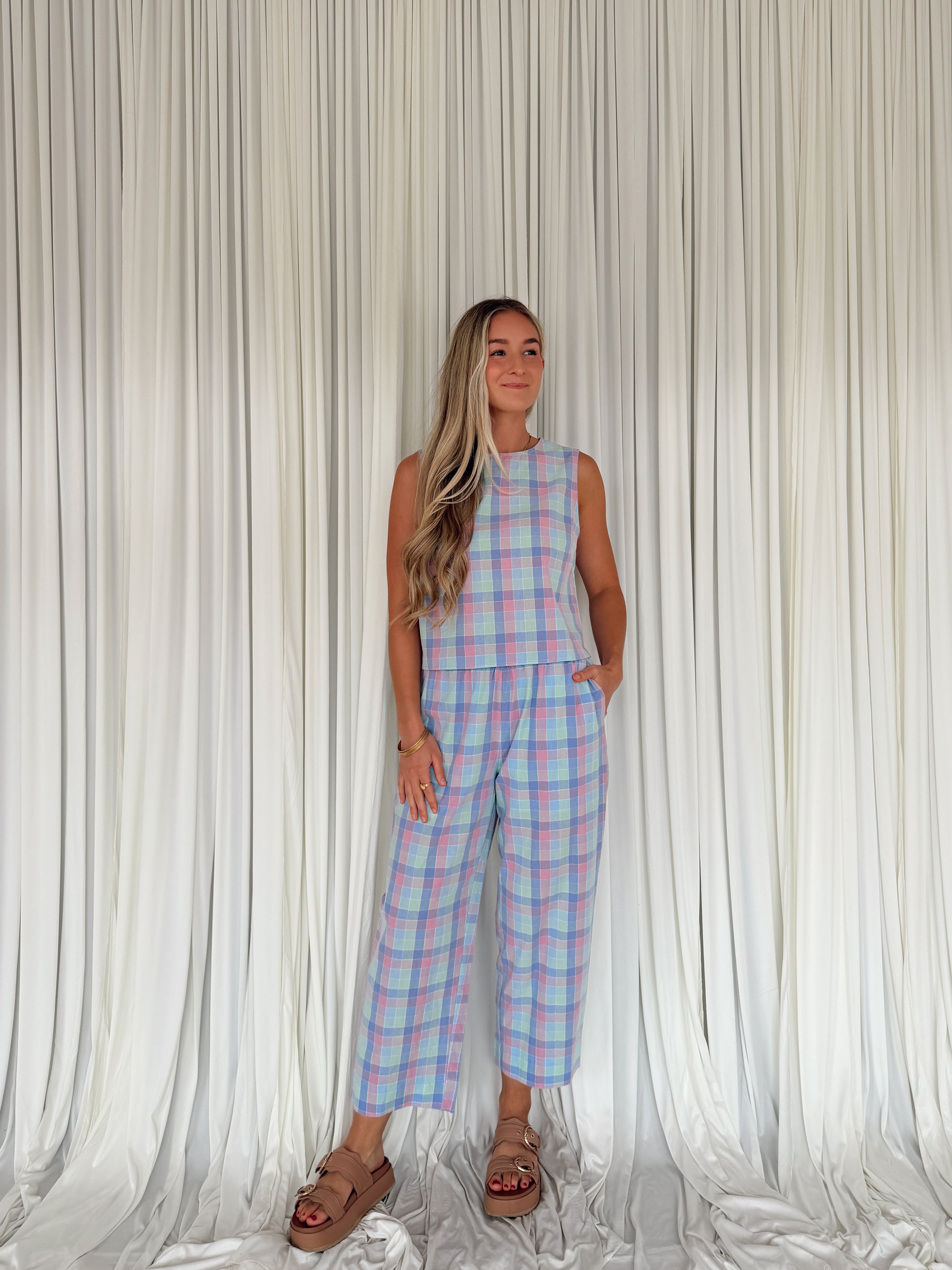 Pastel Plaid Pants