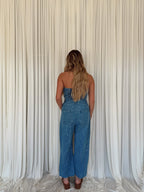 Twill Strapless Barrel Pants Jumpsuit