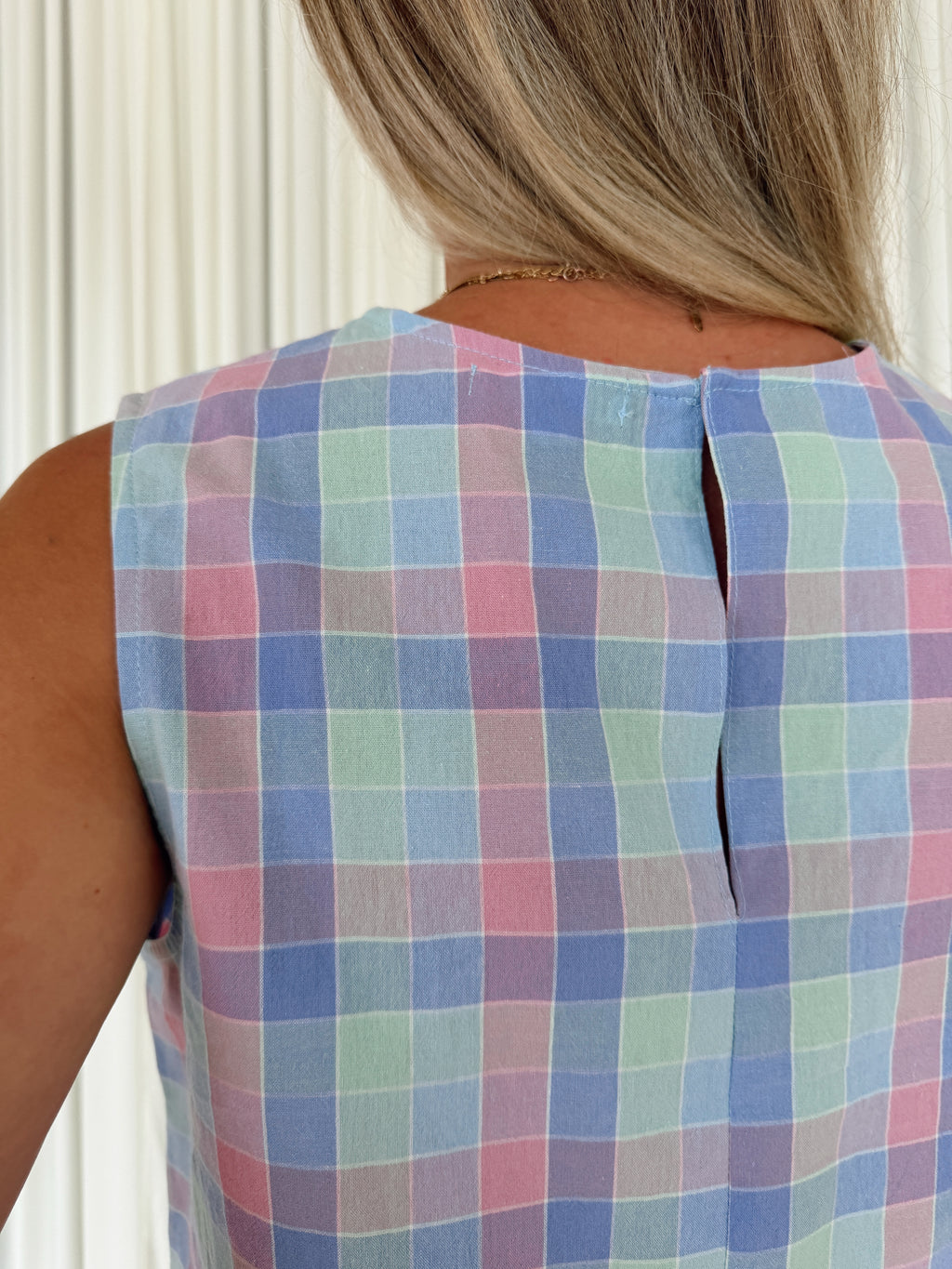 Pastel Plaid Top