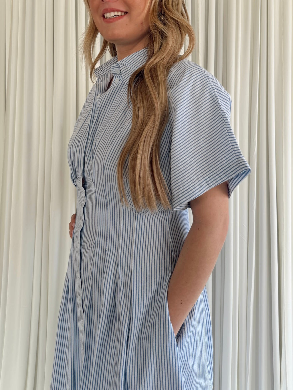 Bonnie Buttondown Woven Midi Dress