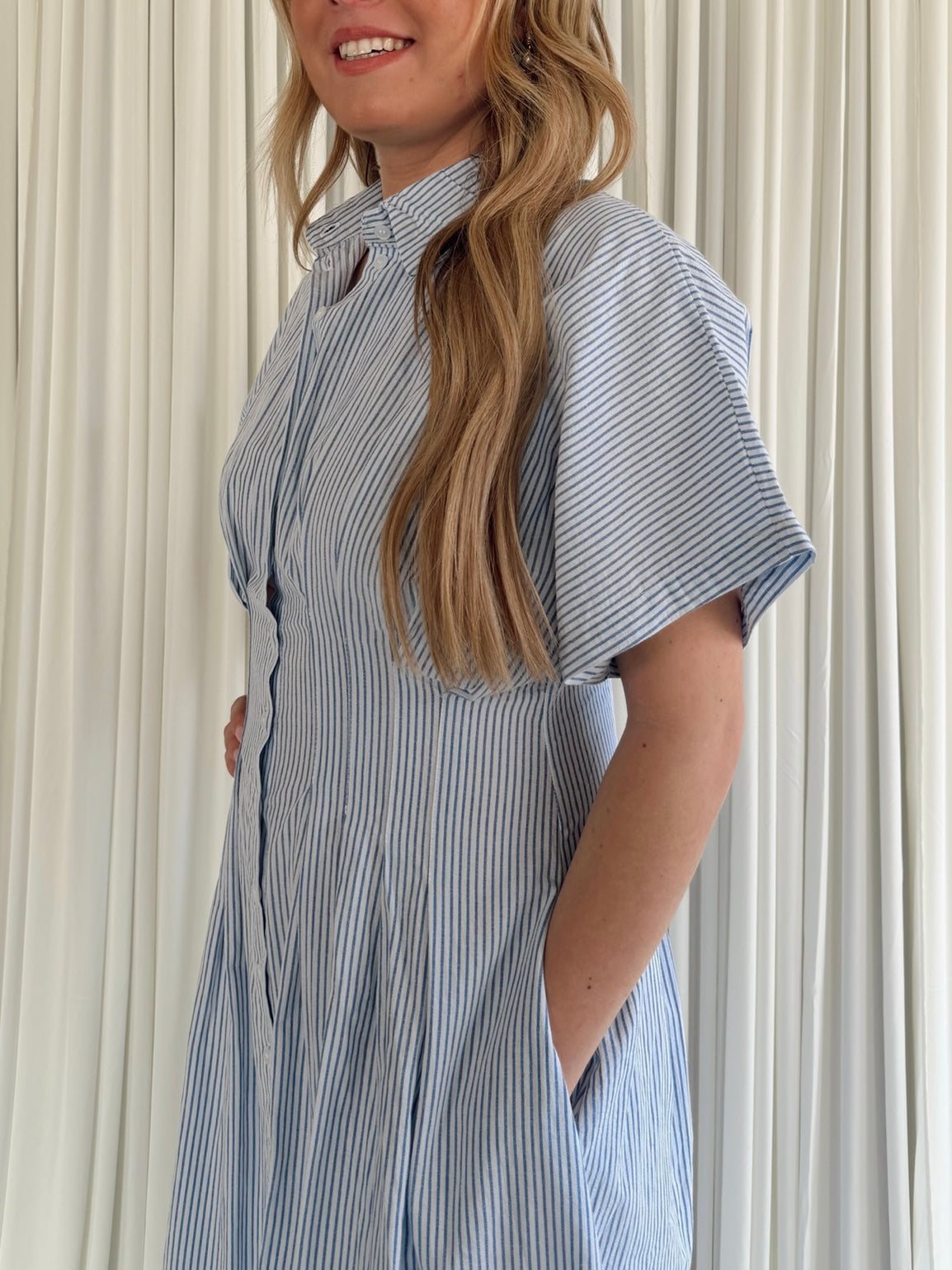 Bonnie Buttondown Woven Midi Dress