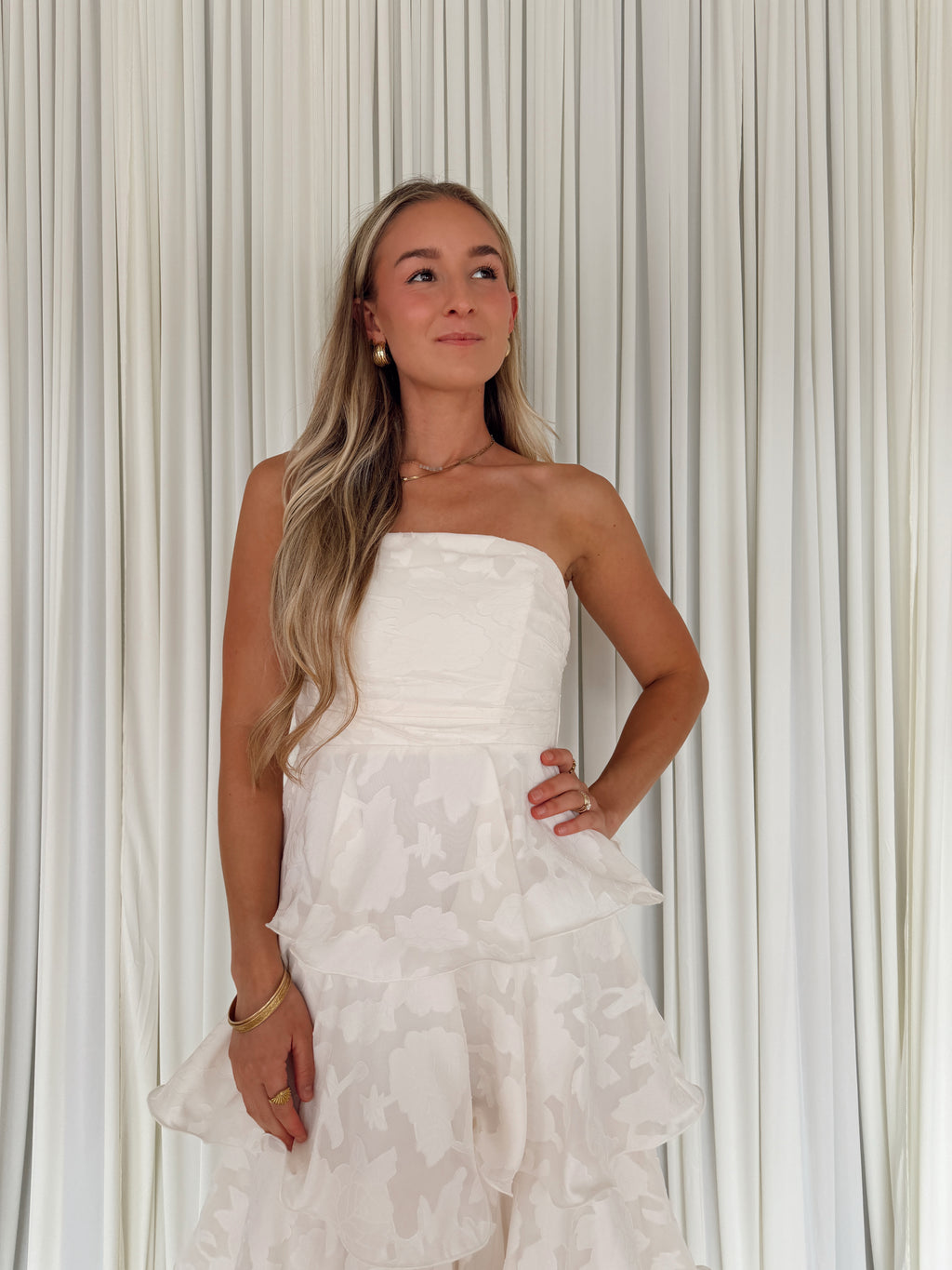 Off Shoulder Tiered Maxi Dress
