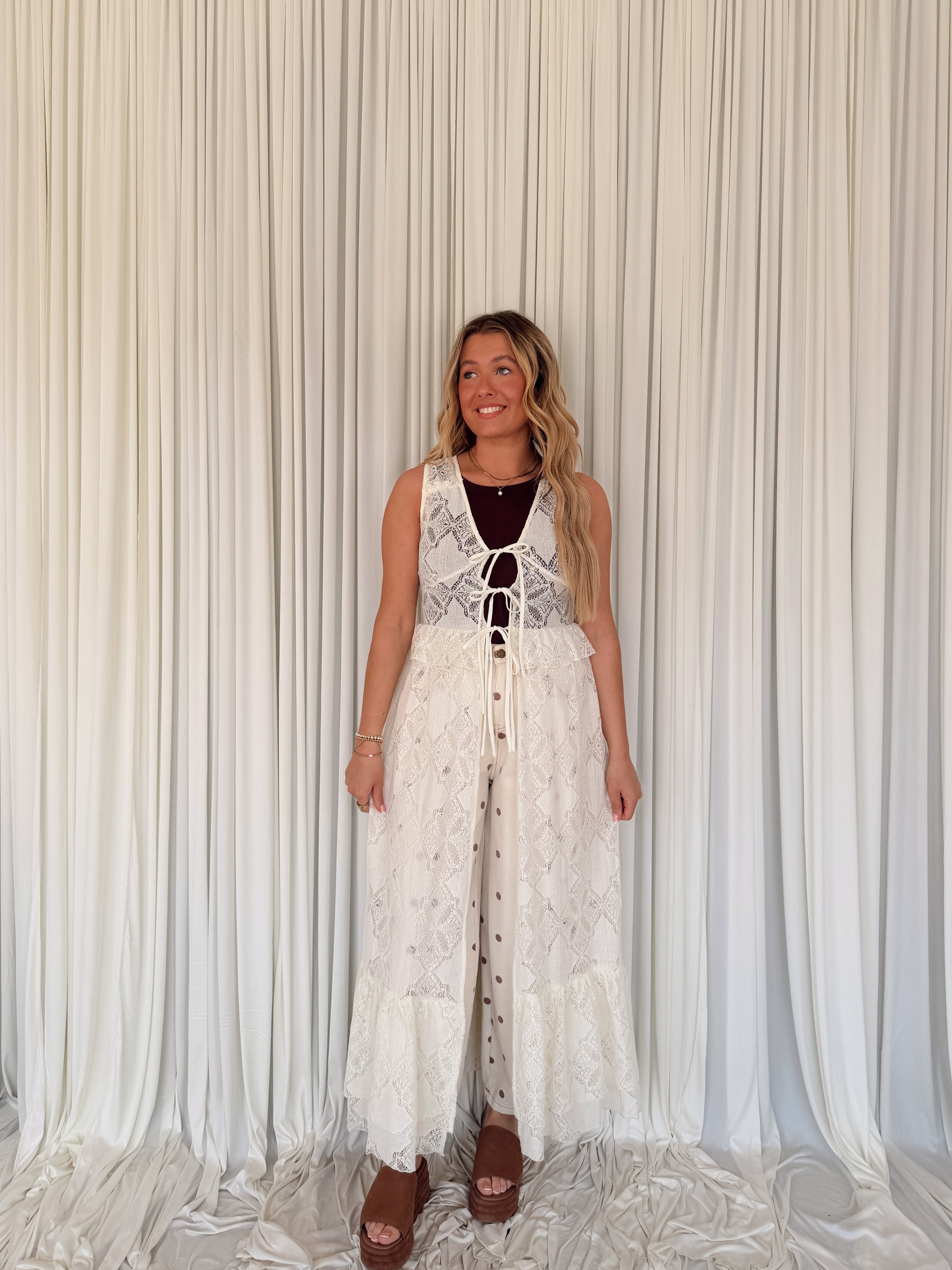 Floral Lace Sleeveless Maxi Top