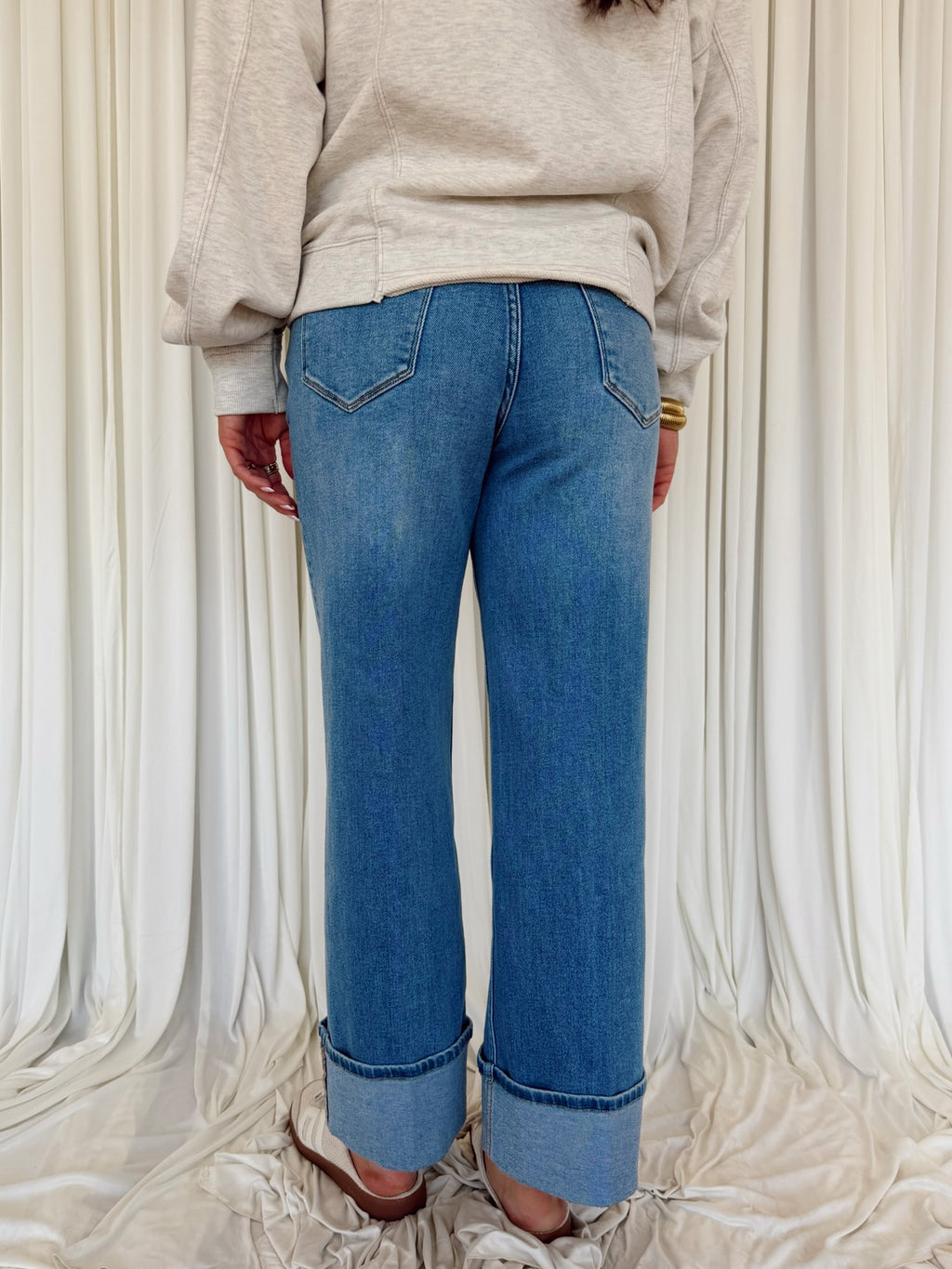 Holly Cuffed Hem Denim - Winslow