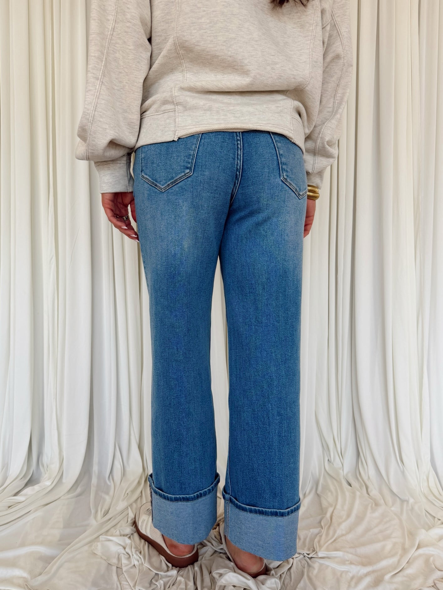 Holly Cuffed Hem Denim - Winslow