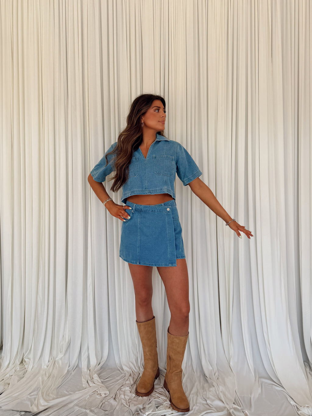Denim Skort