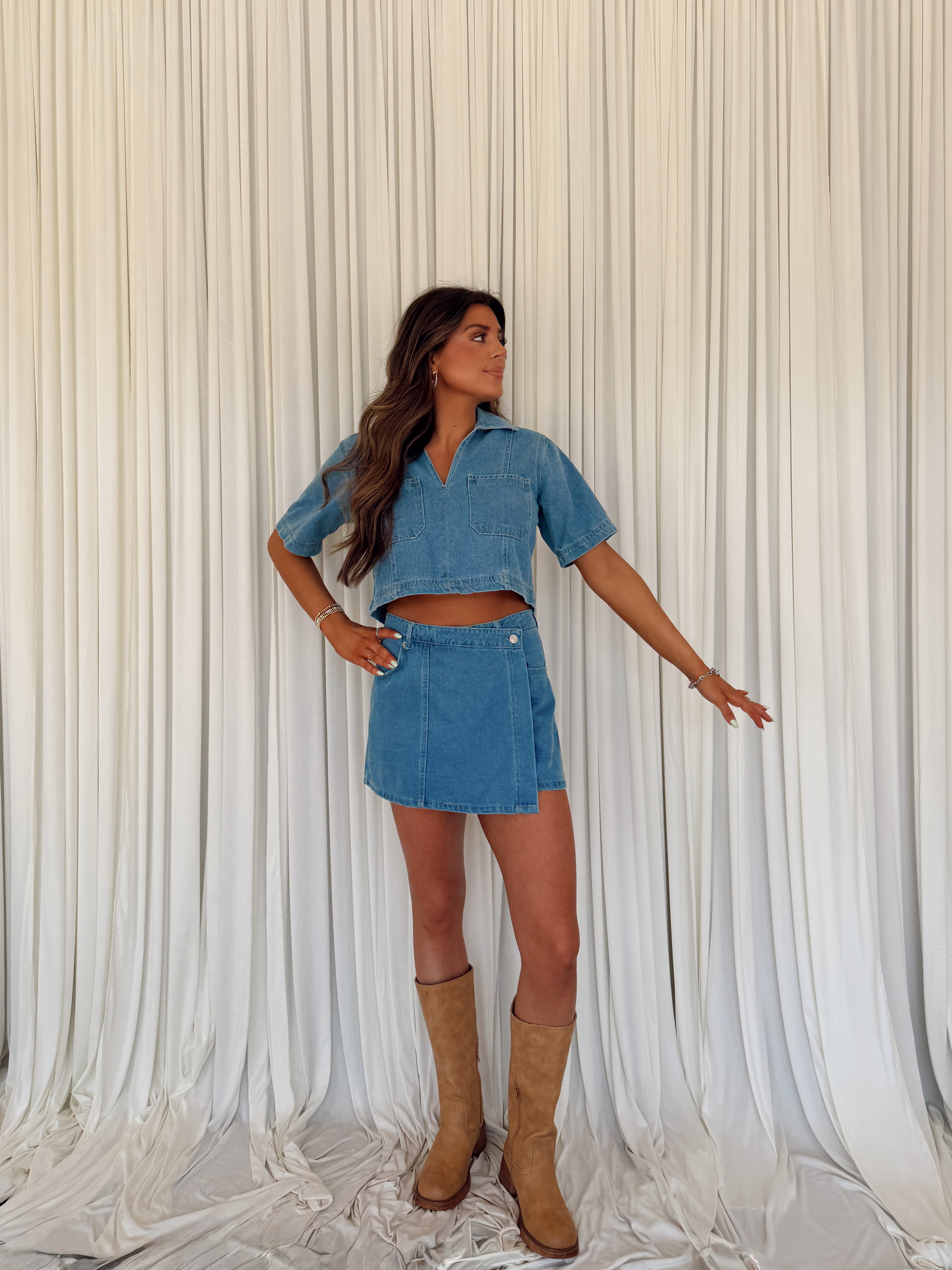 Denim Skort
