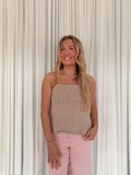 Stripe Square Neck Knit Top