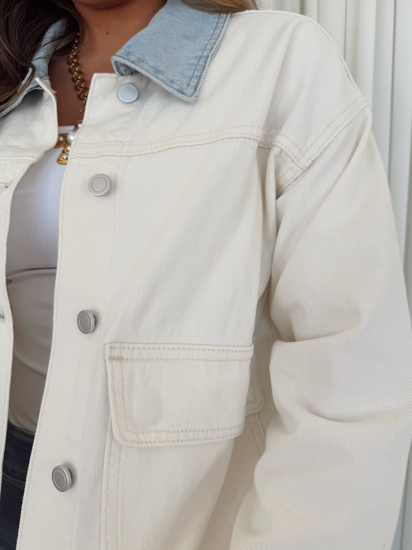 Front Pocket Denim Jacket