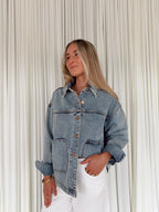 Denim Jacket with Square Pockets
