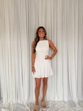 Linen Drop Waist Mini Dress