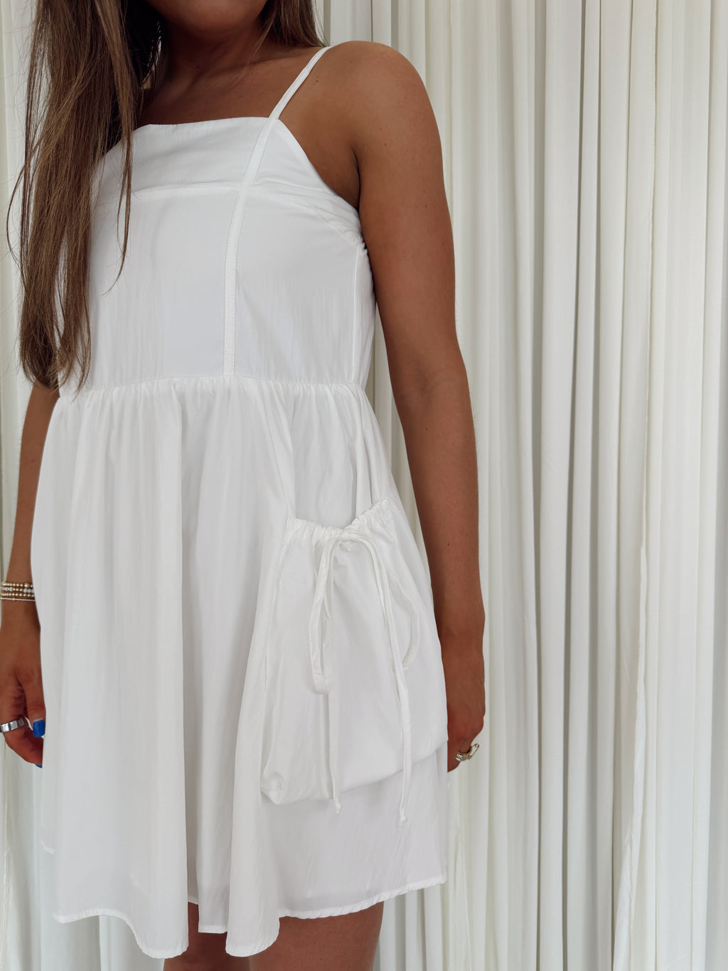 Square Neck Flare Mini Dress