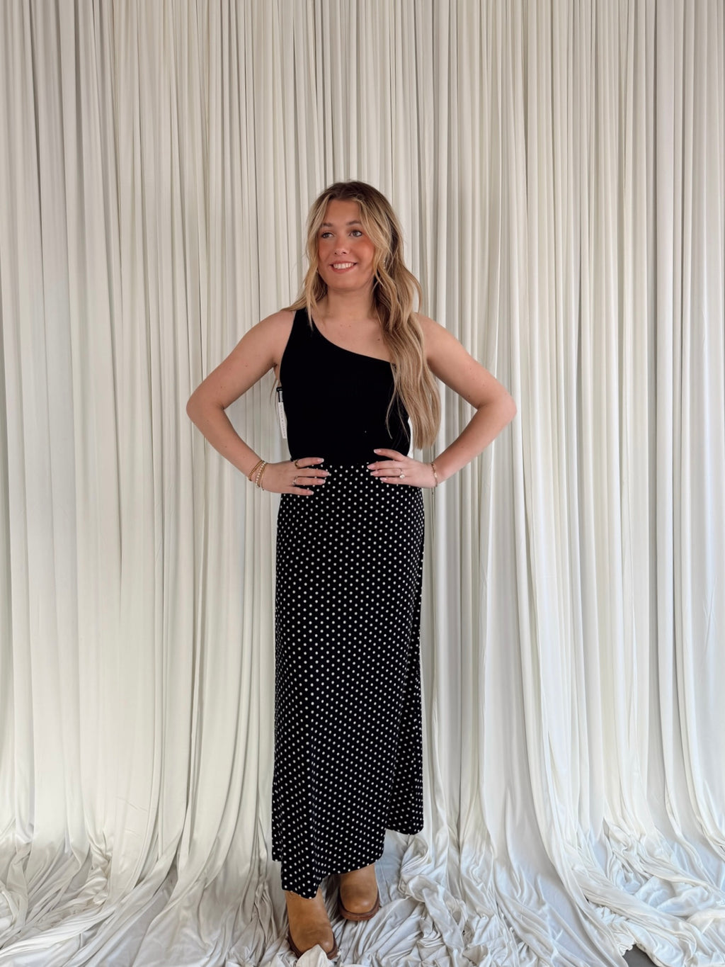 Polka Dot Maxi Skirt