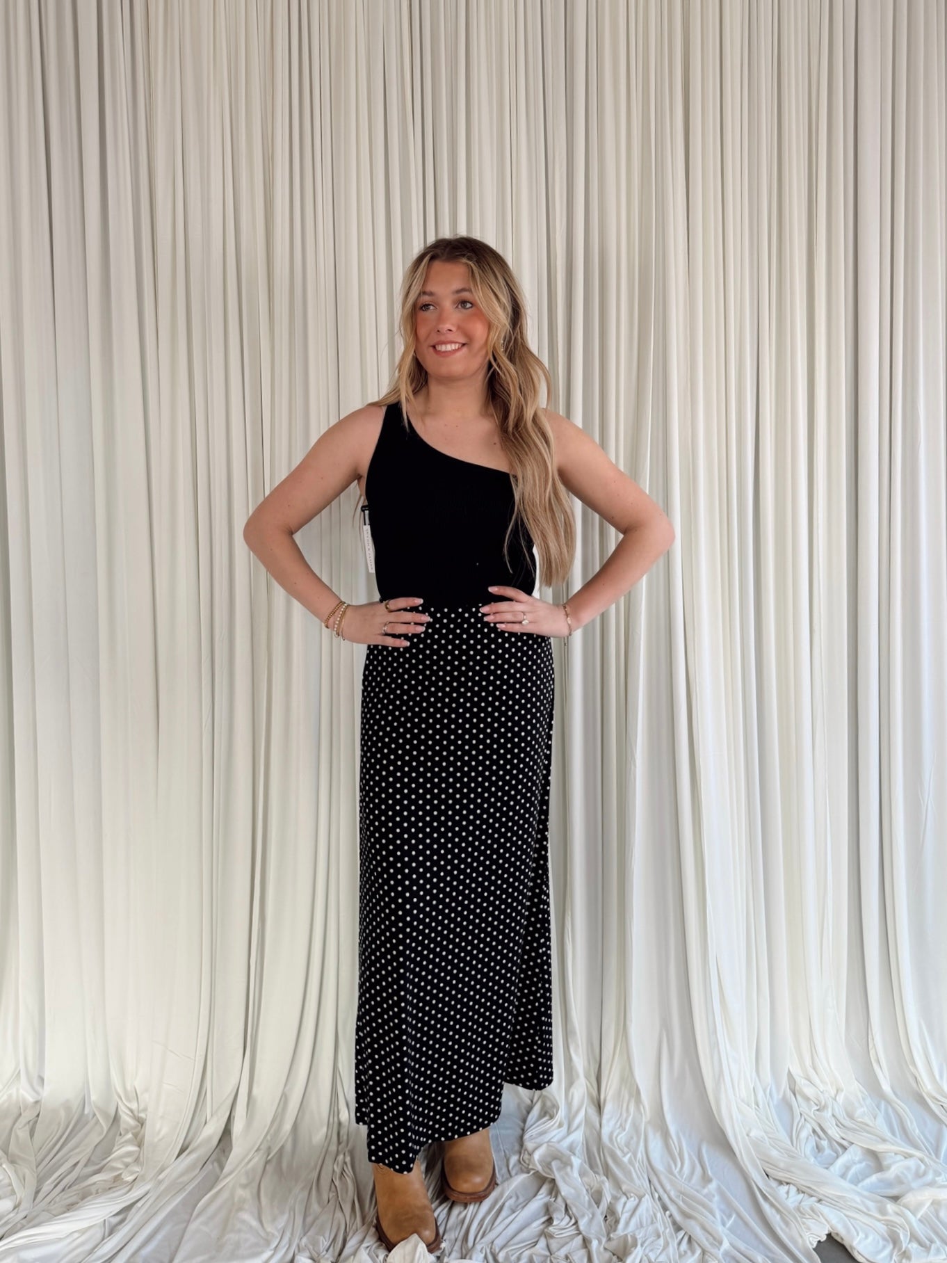 Polka Dot Maxi Skirt