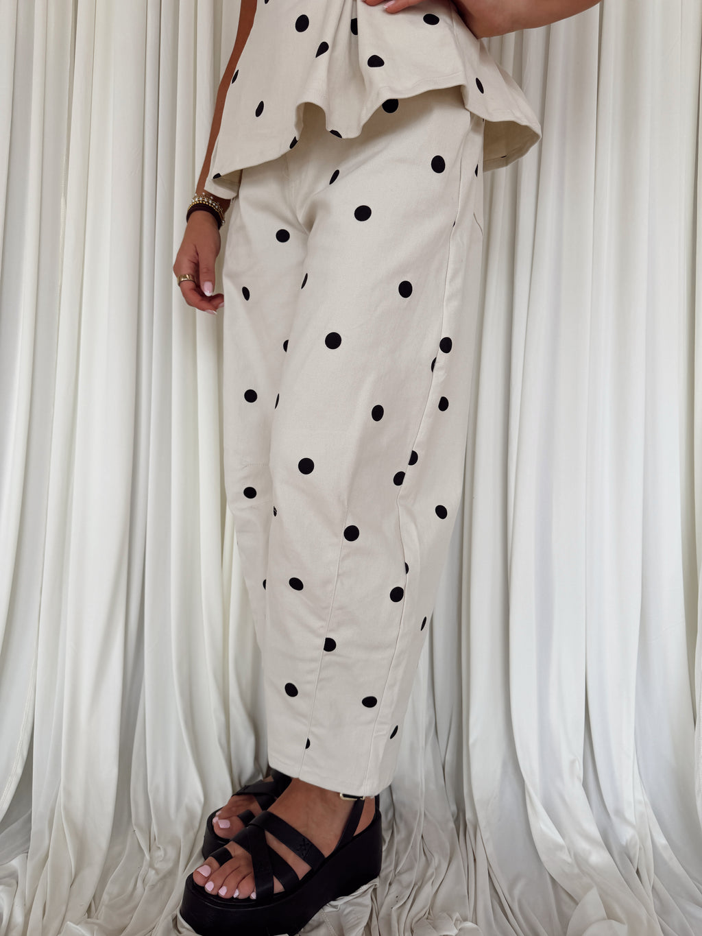 Polkadot Barrel Pants