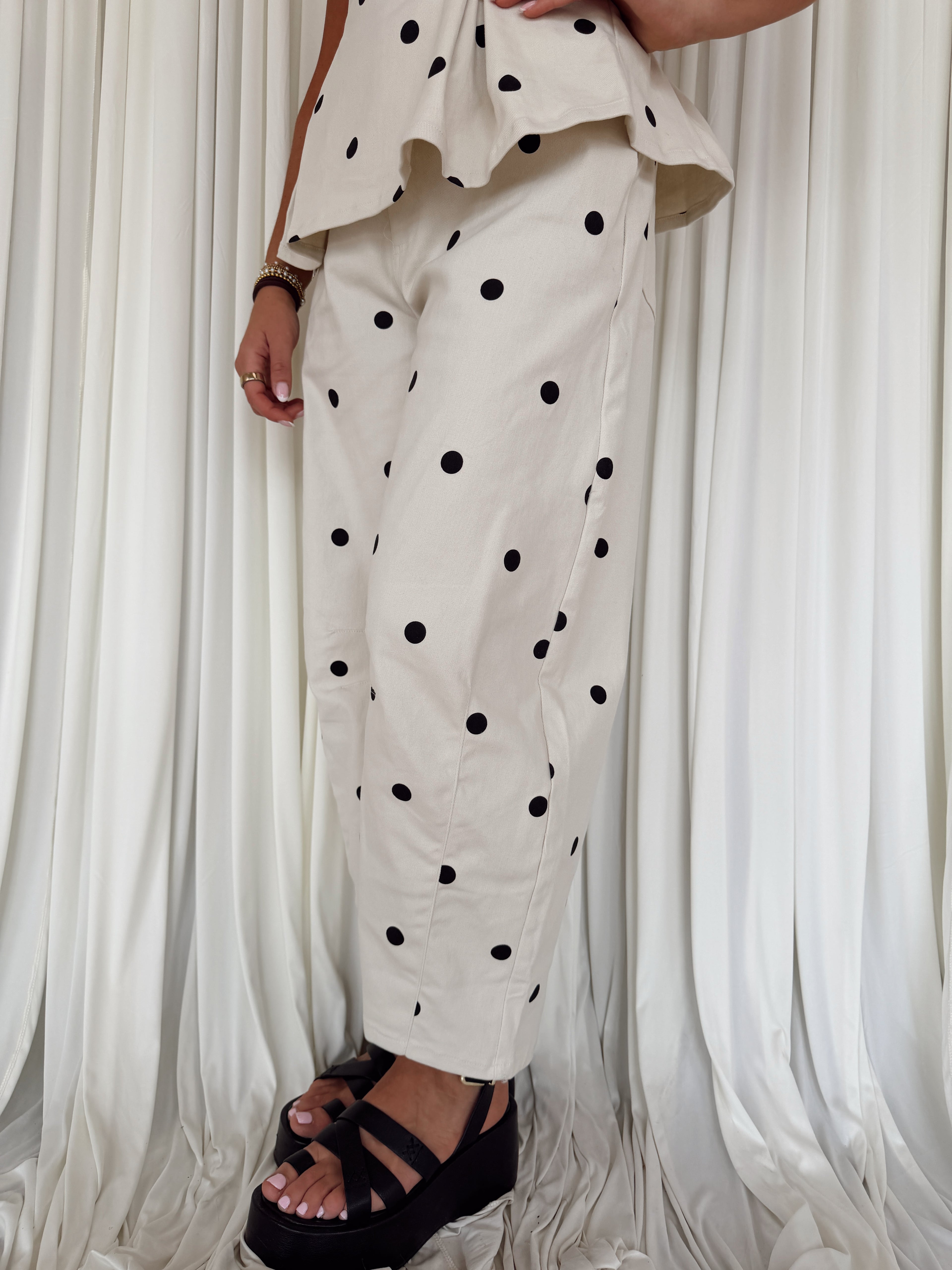 Polkadot Barrel Pants