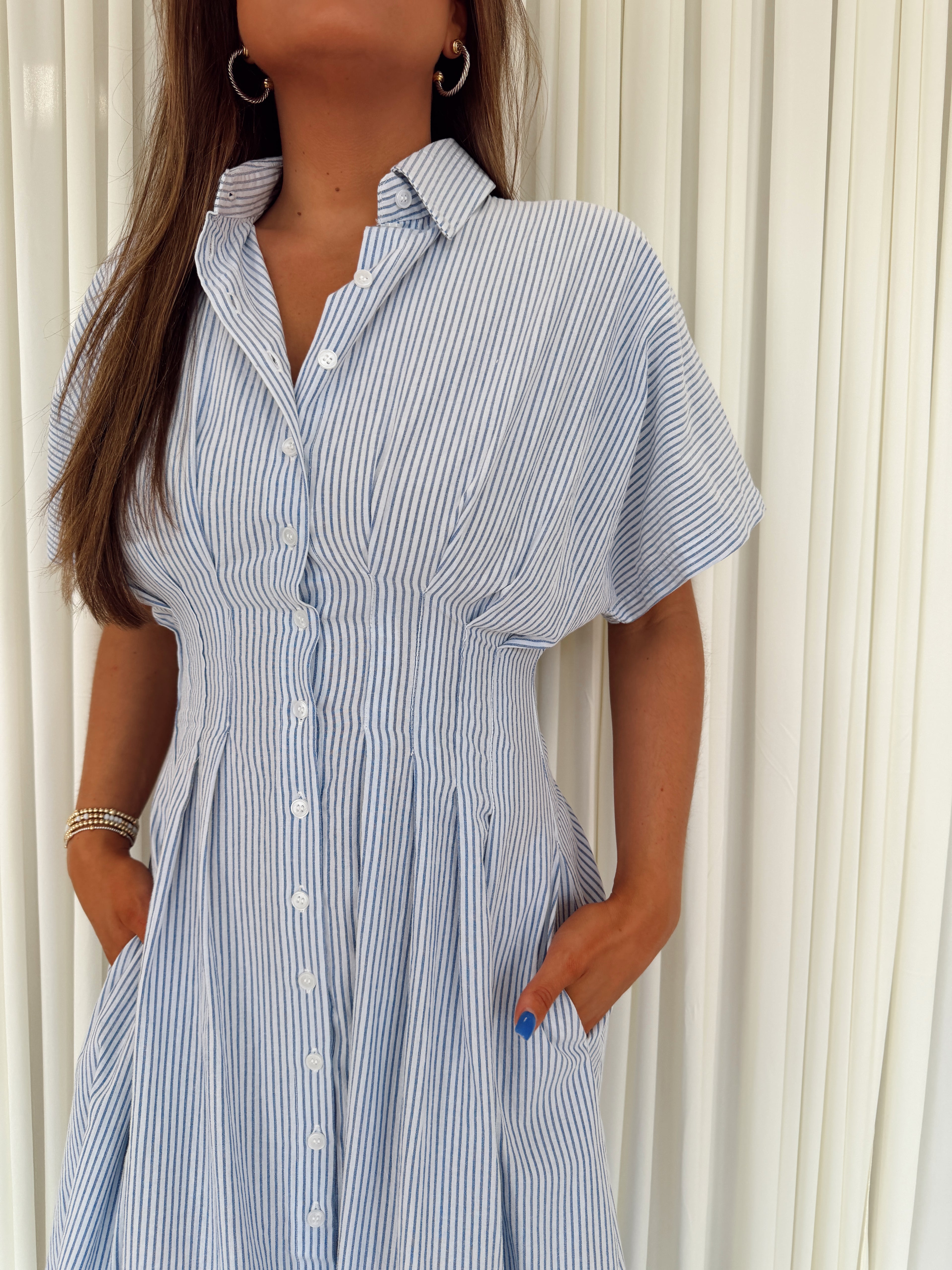 Bonnie Buttondown Woven Midi Dress