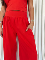 Mineral Washed Wide Leg Pants