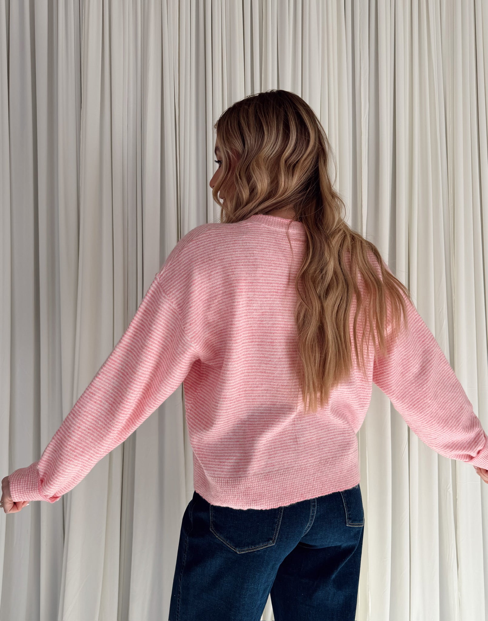 Striped Button-Up Sweater