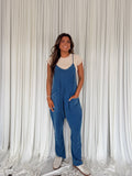 Mineral Wash Spaghetti Strap Jumpsuit