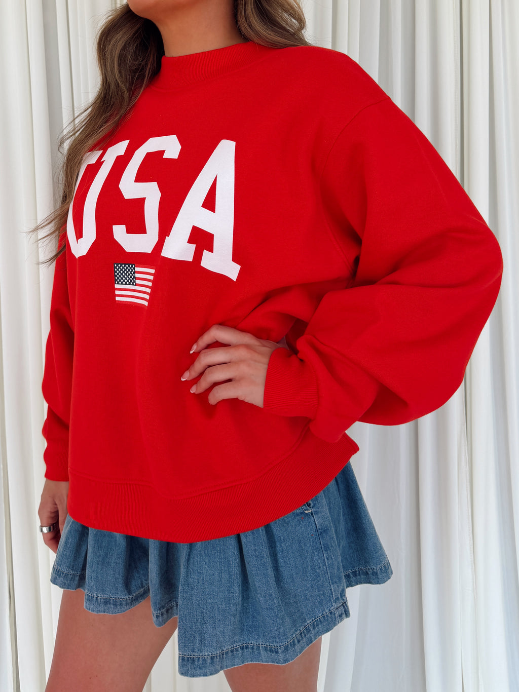 USA Flag Mockneck