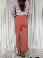 Audrey Wide Leg Denim - Terracotta
