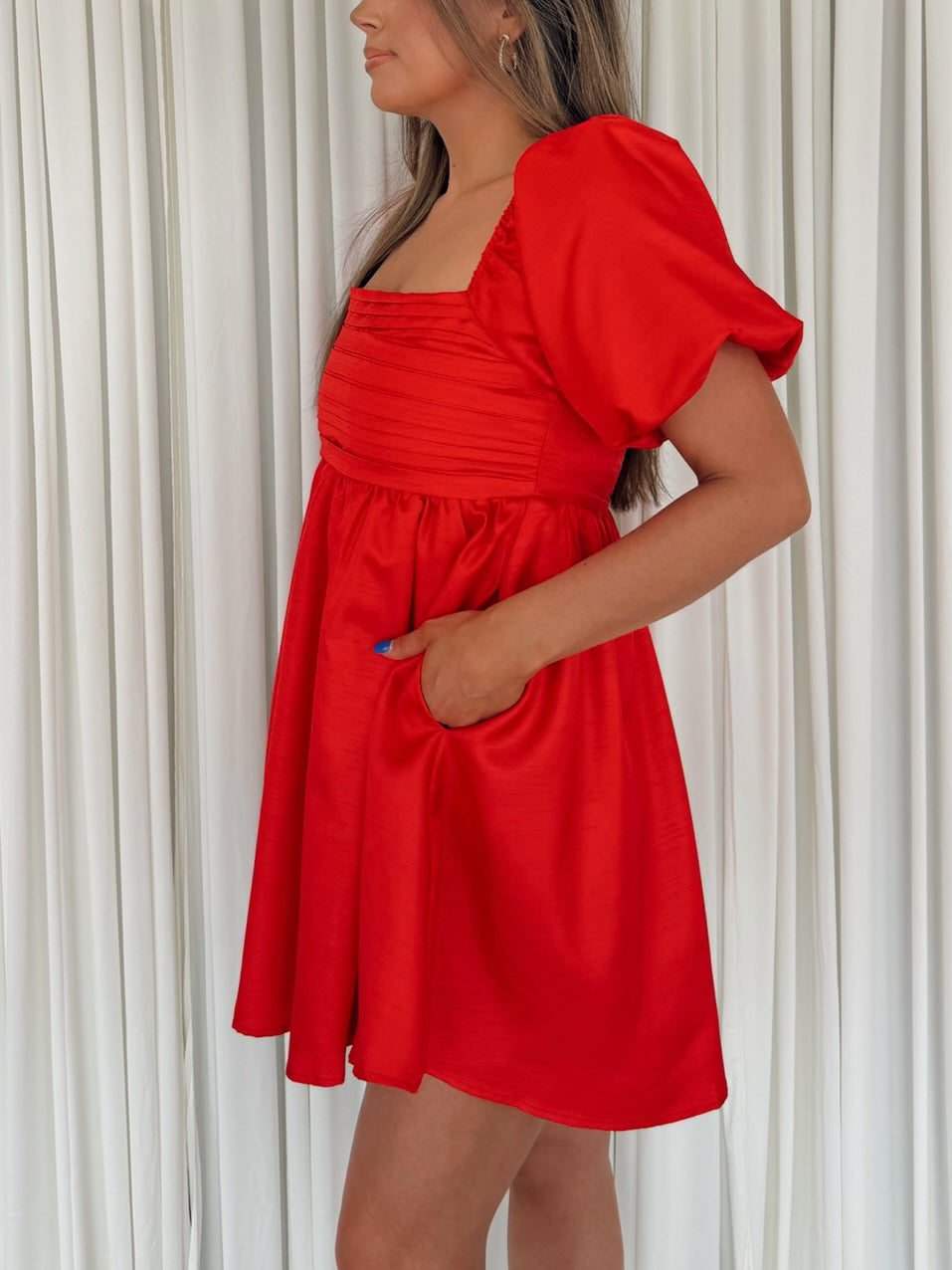 Square Neck Mini Dress