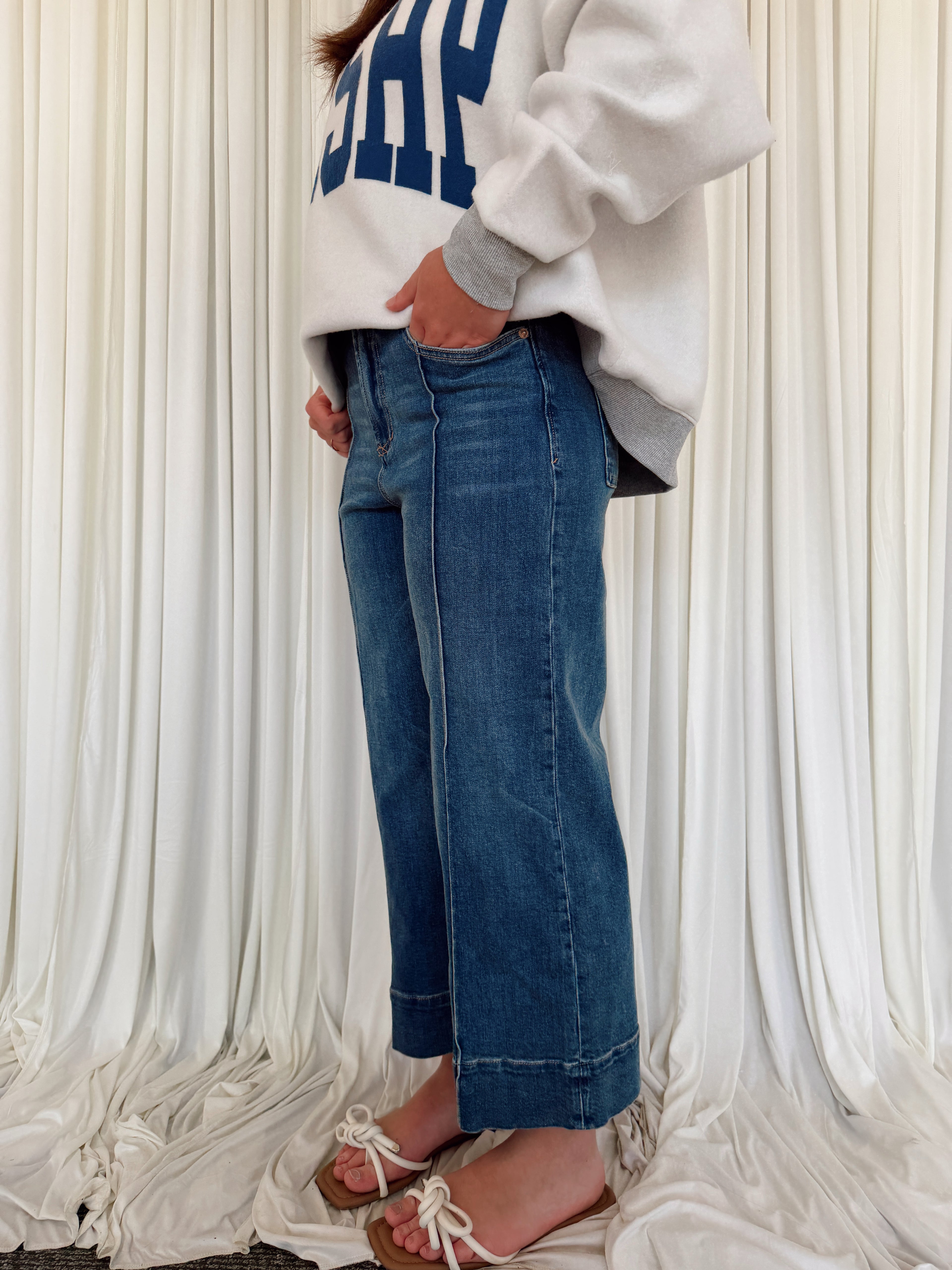 Audrey Wide Leg Jean - Prenma
