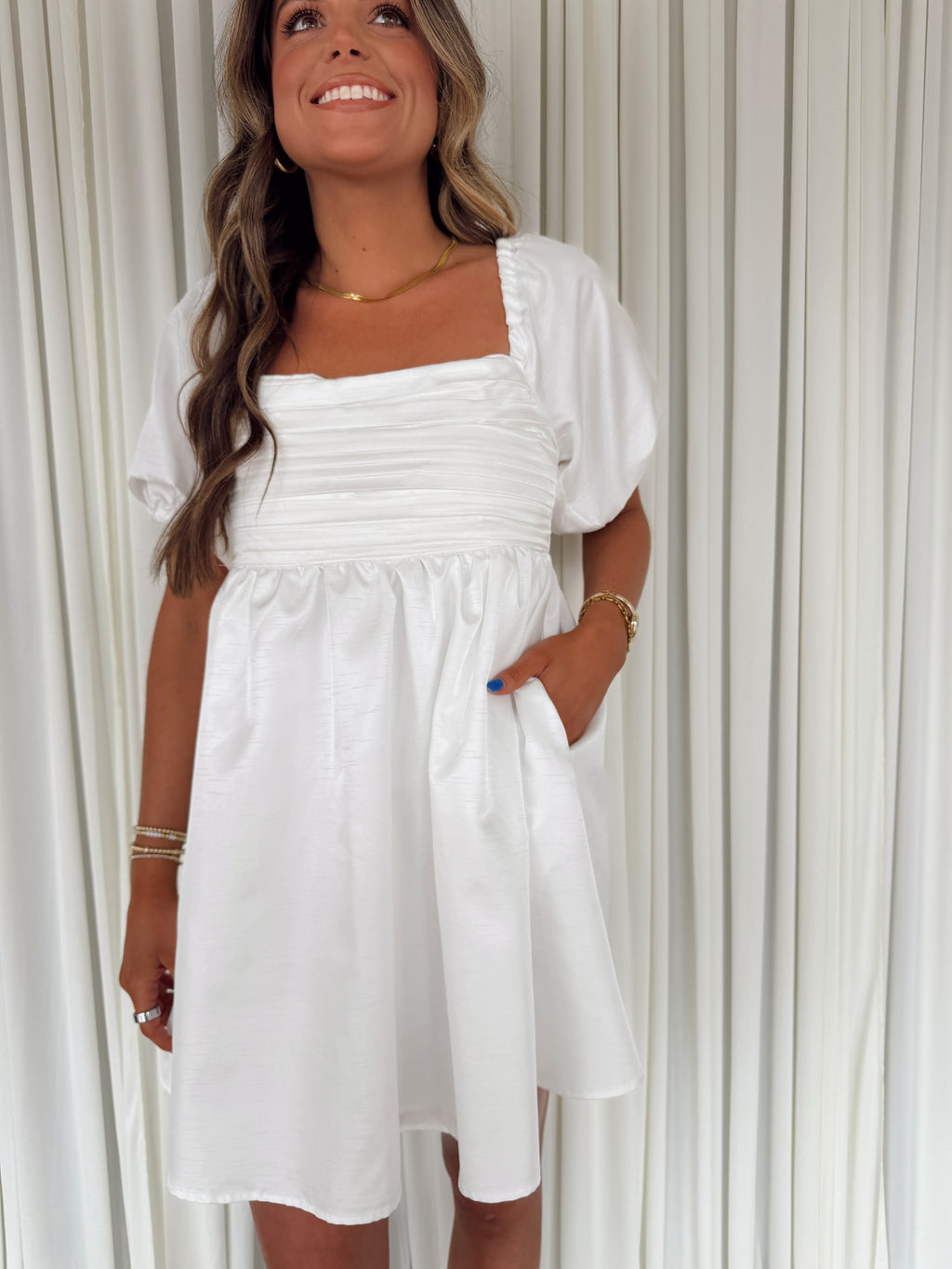 Square Neck Mini Dress