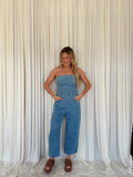 Twill Strapless Barrel Pants Jumpsuit