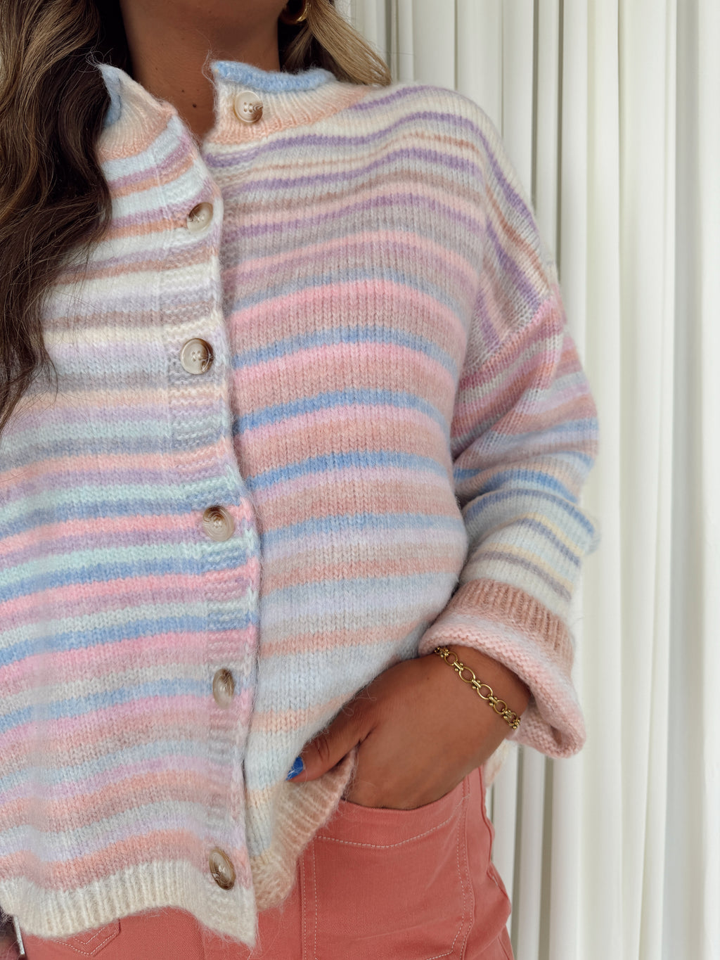 Button-Up Knit Sweater Cardigan