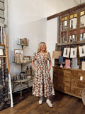 Printed Tiered Midi Dress