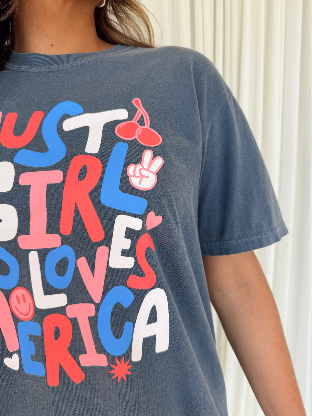 Just a Girl who Loves America Tee