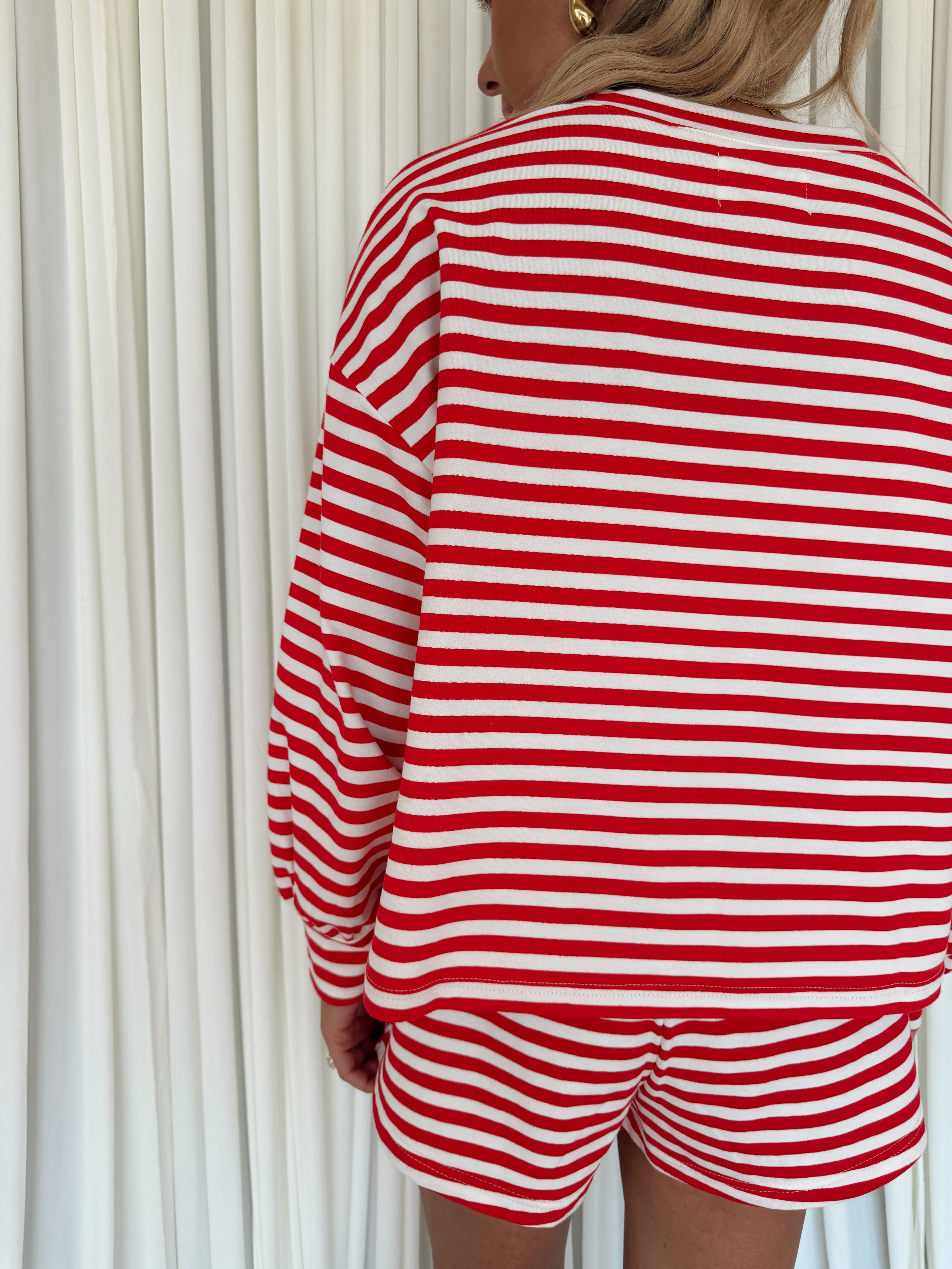 American Girl Oversized Striped T-shirt