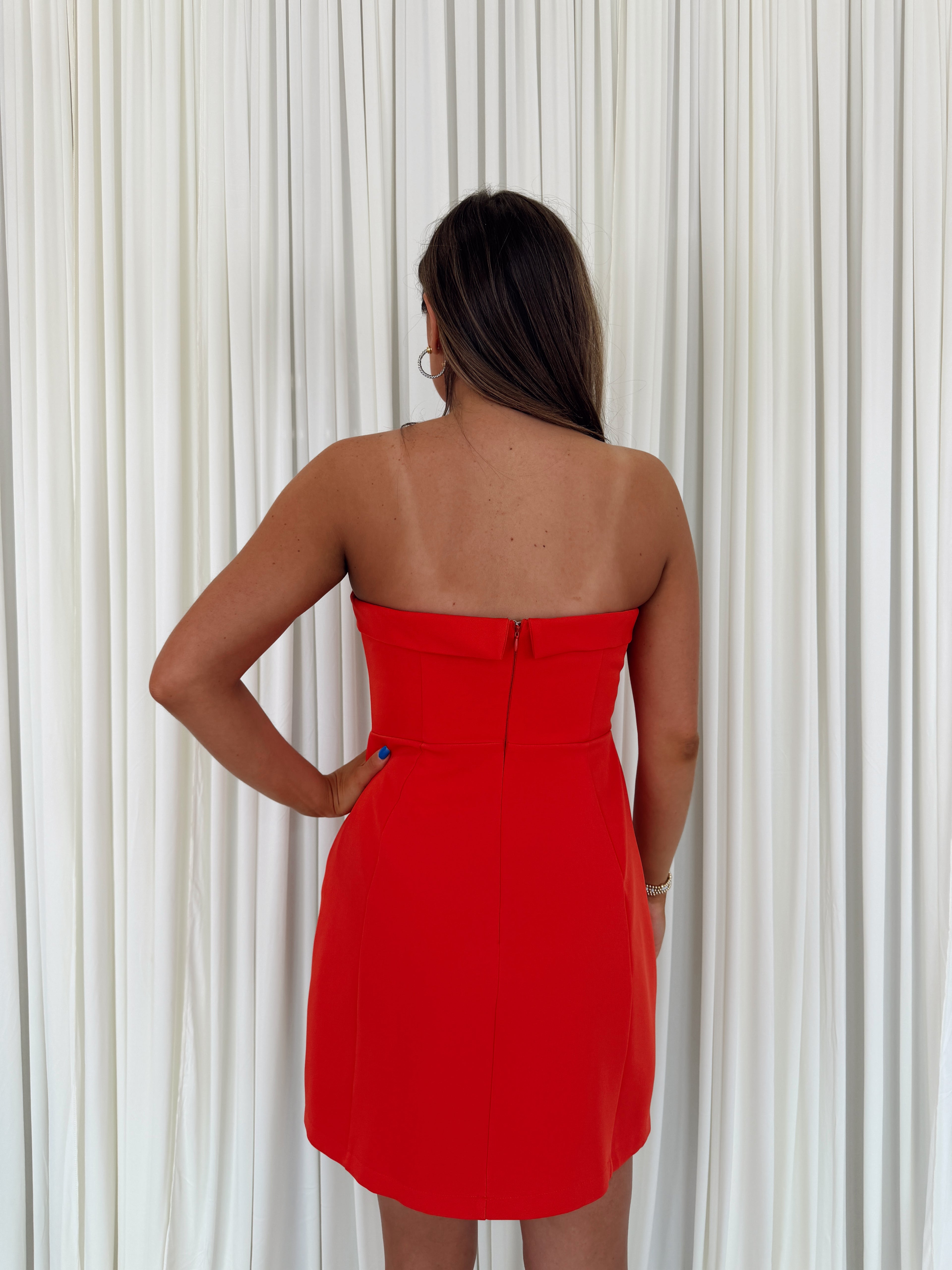 Strapless Fold Mini Dress
