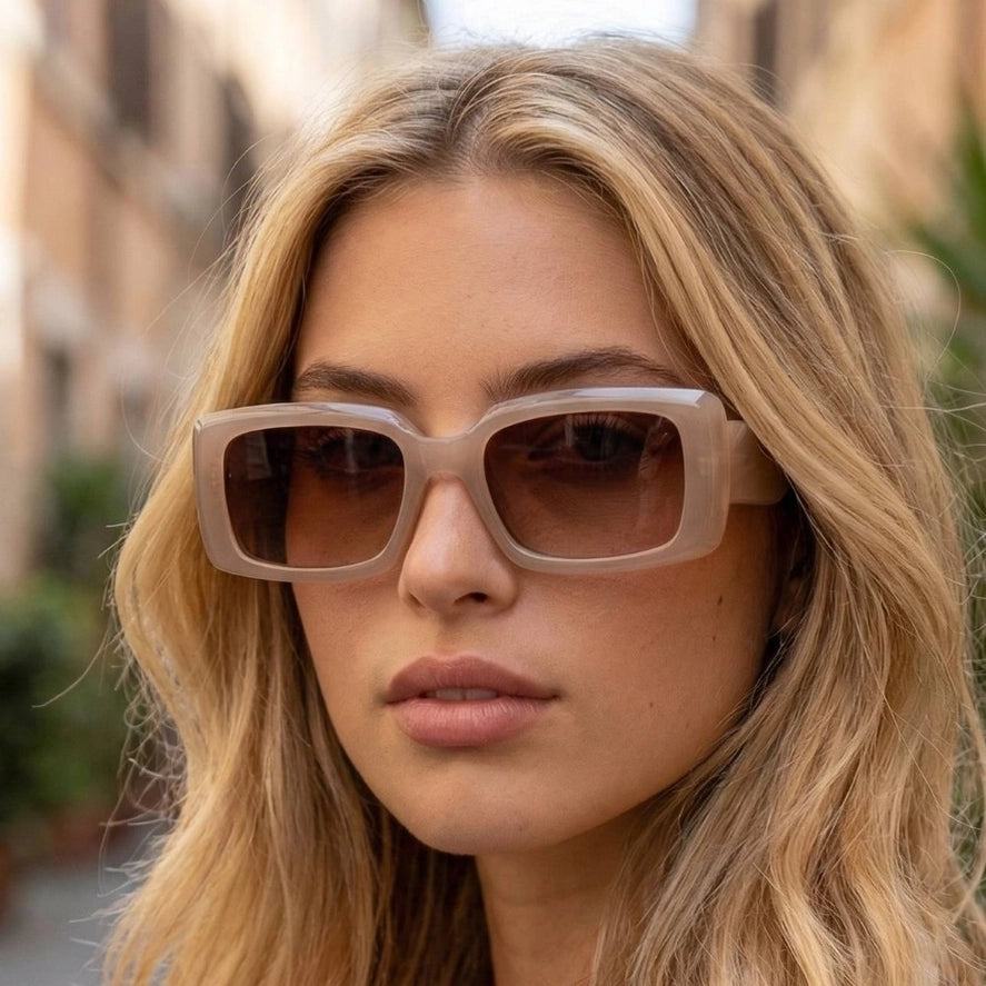 Thick Frame Rectangle Sunglasses