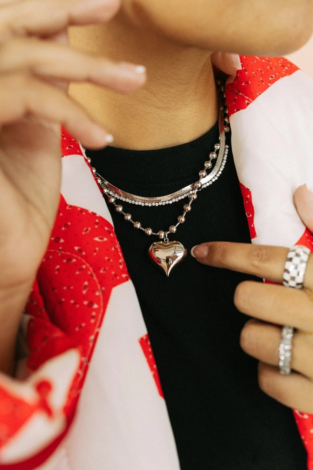 Heart Throb Beaded Necklace