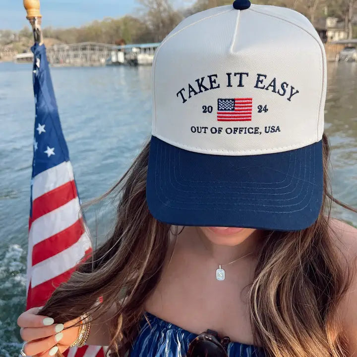 Take It Easy Trucker Hat - Navy
