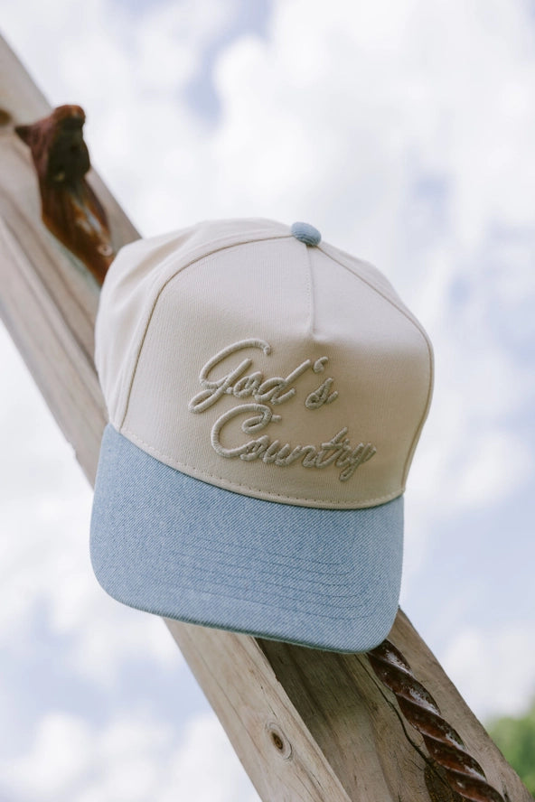 God's Country Vintage Trucker Hat - Denim