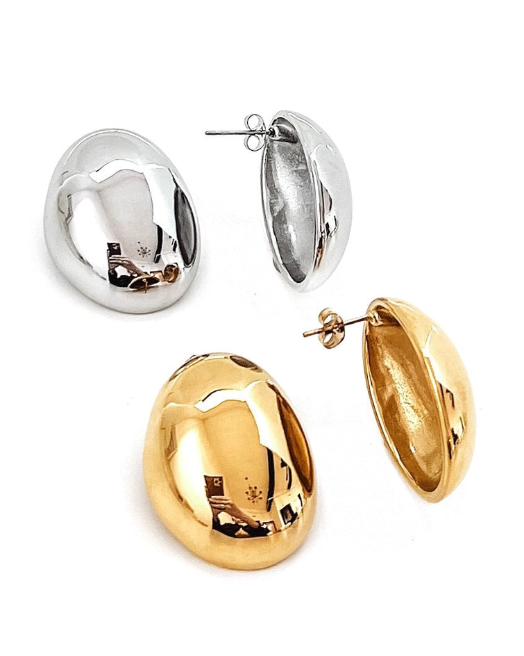 Estafane Oval Statement Stud Earrings