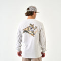 Long Sleeve Tee - Pintail Triangle Duck - Ash Grey