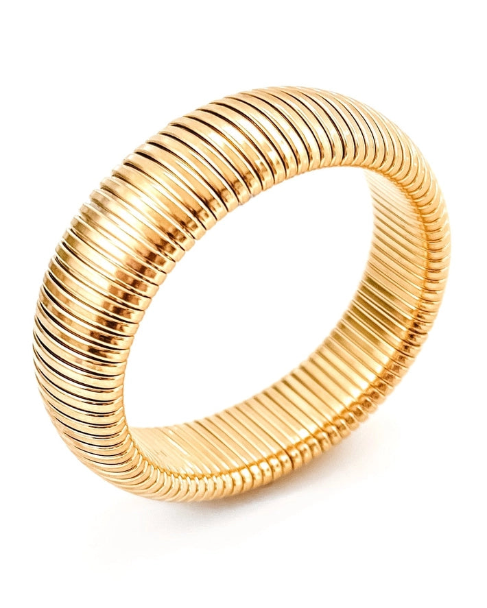 Baia Thick Coil Bangle Bracelet