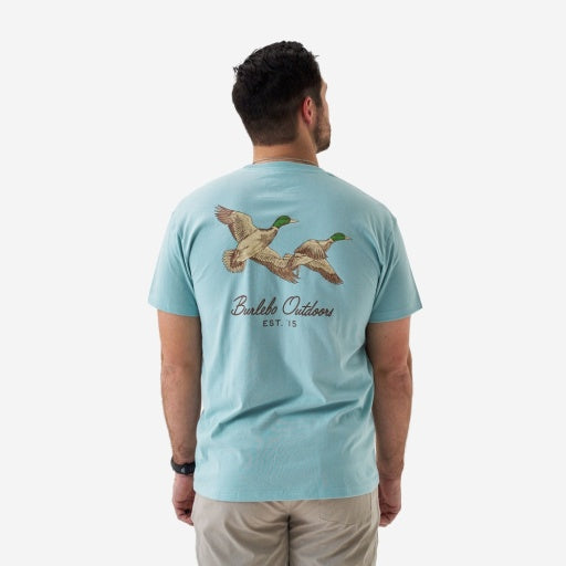 Short Sleeve Tee - Flying Mallards - Sky Blue
