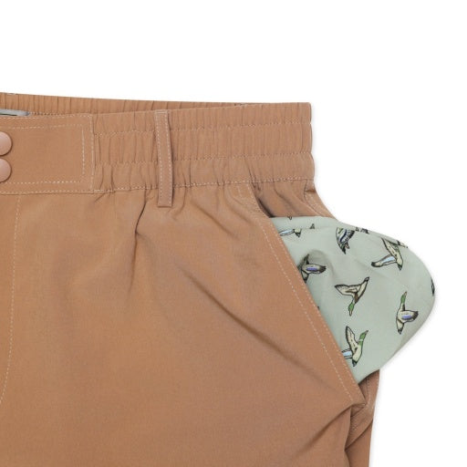 Everyday Short - Desert Tan - Flying Ducks Green Pocket