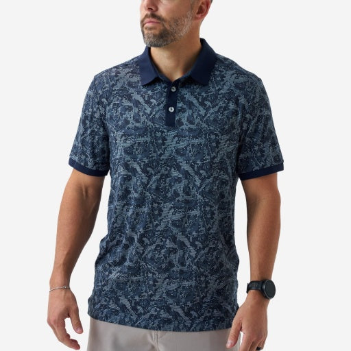 Ringer Performance Polo - Digi Camo - Navy