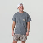 Short Sleeve Tee - Rad Dad Deer Camo - Dark Heather Grey