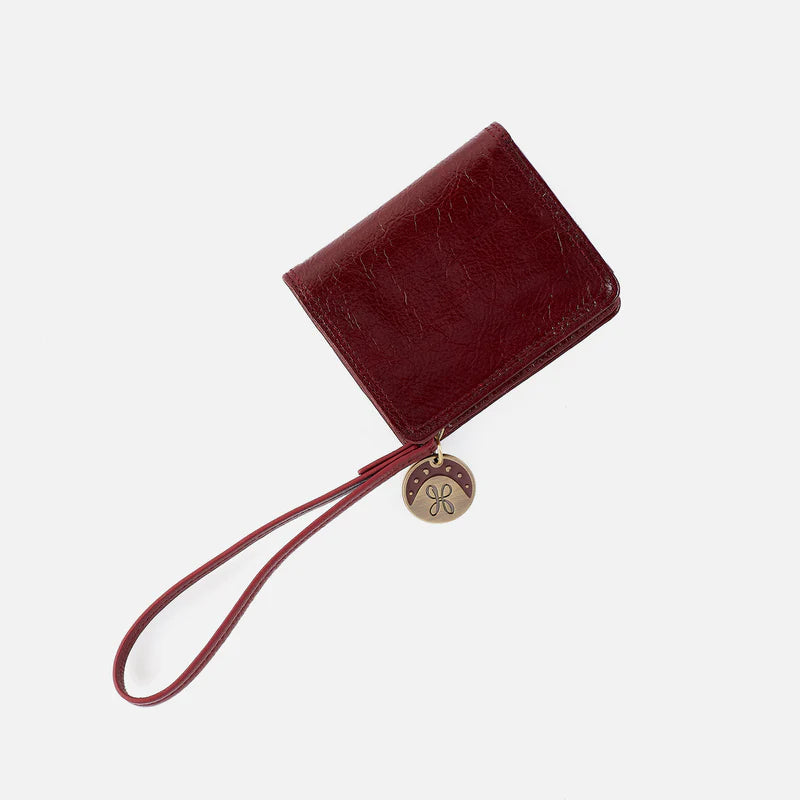 Coin Wristlet Wallet - Gloss Leather | Garnet Gloss