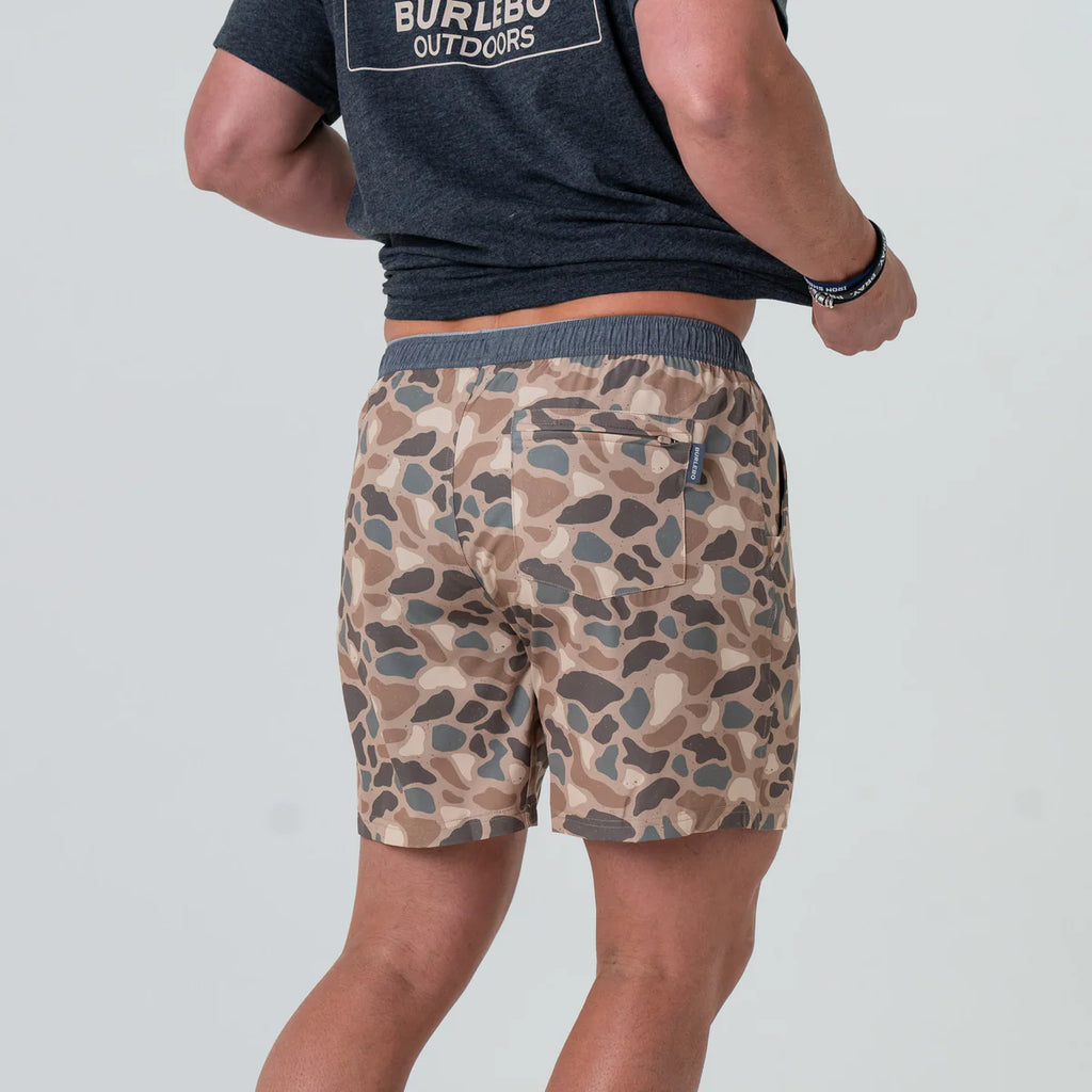 Athletic Short - Pintail Camo - Grey Liner 7"